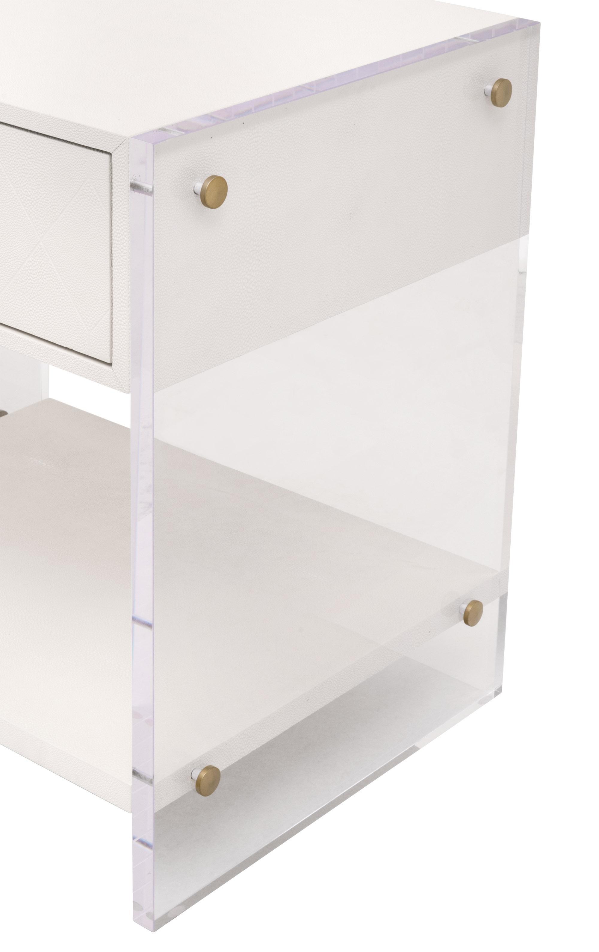 Sonia Shagreen 1-Drawer Nightstand, by Essentials for Living, 25" width x 26" height x 19" depth View 8