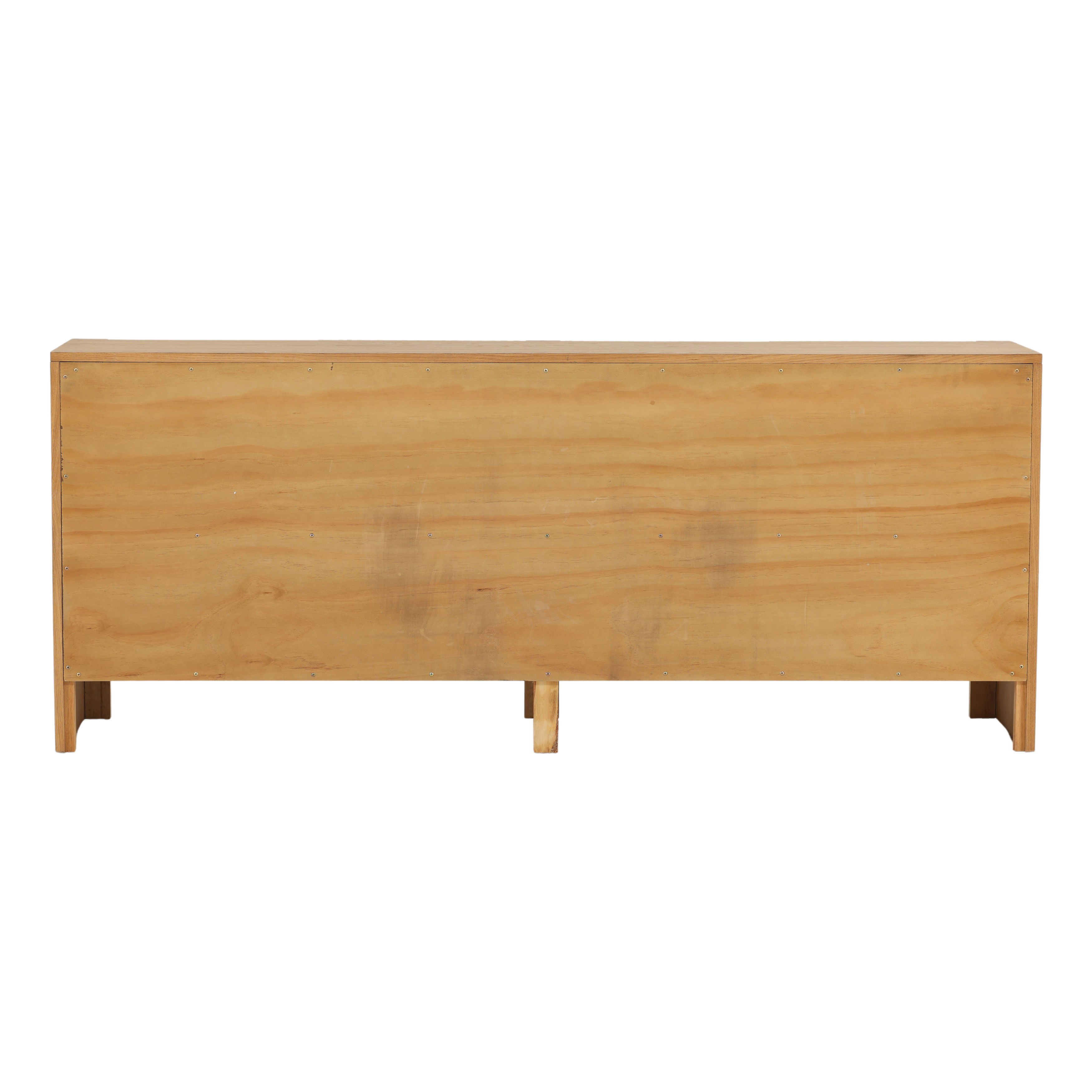 Fallon Sideboard Natural 78', Sideboards & Buffet by Dovetail, 78.5" width x 32" height x 19" depth View 4