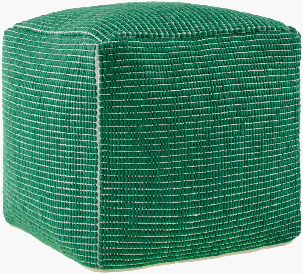 Chunky Grid Pouf, Ottoman by Surya, 18" width x 18" height