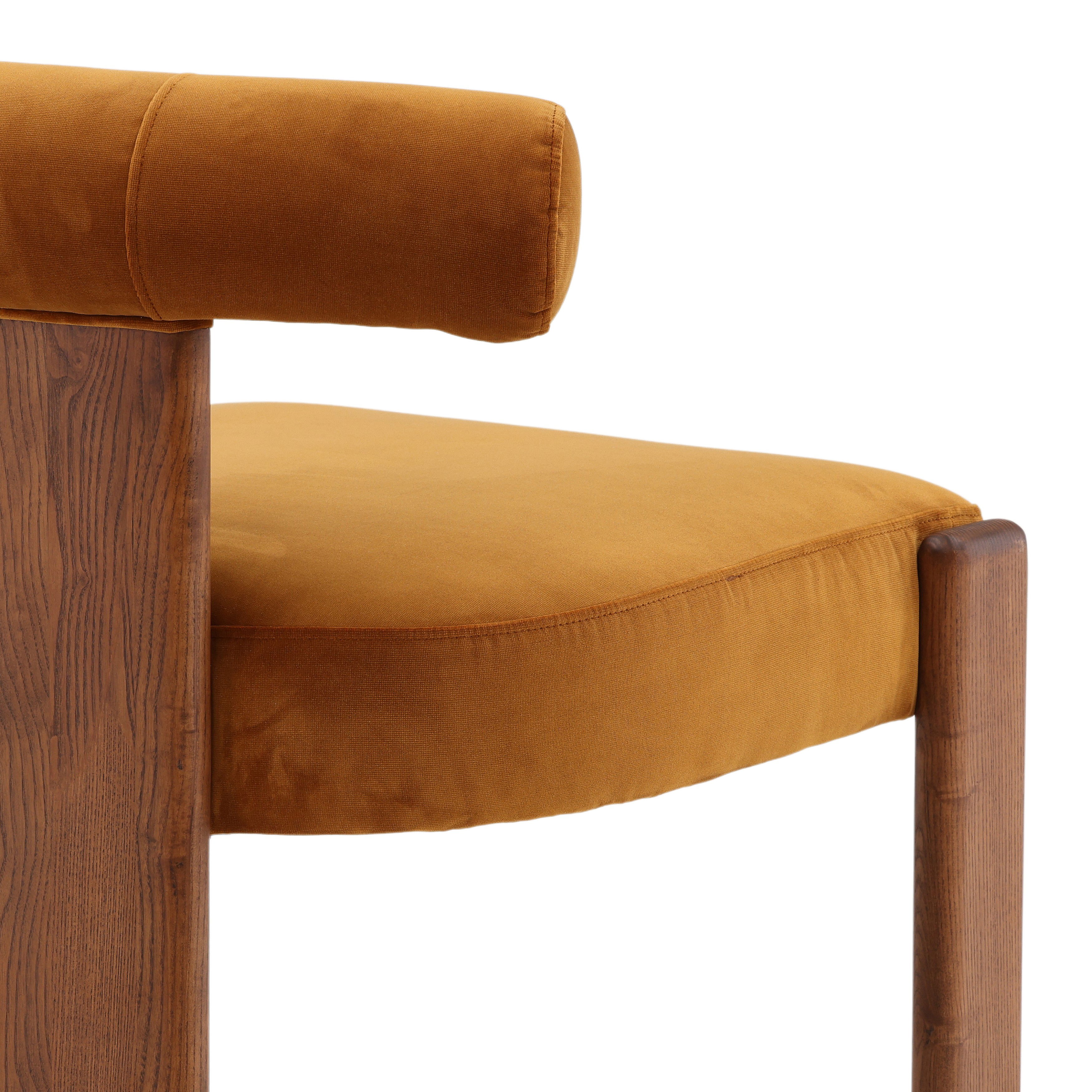 Gwyneth Dining Chair Ginger, by Dovetail, 23" width x 29.5" height x 23.5" depth View 6