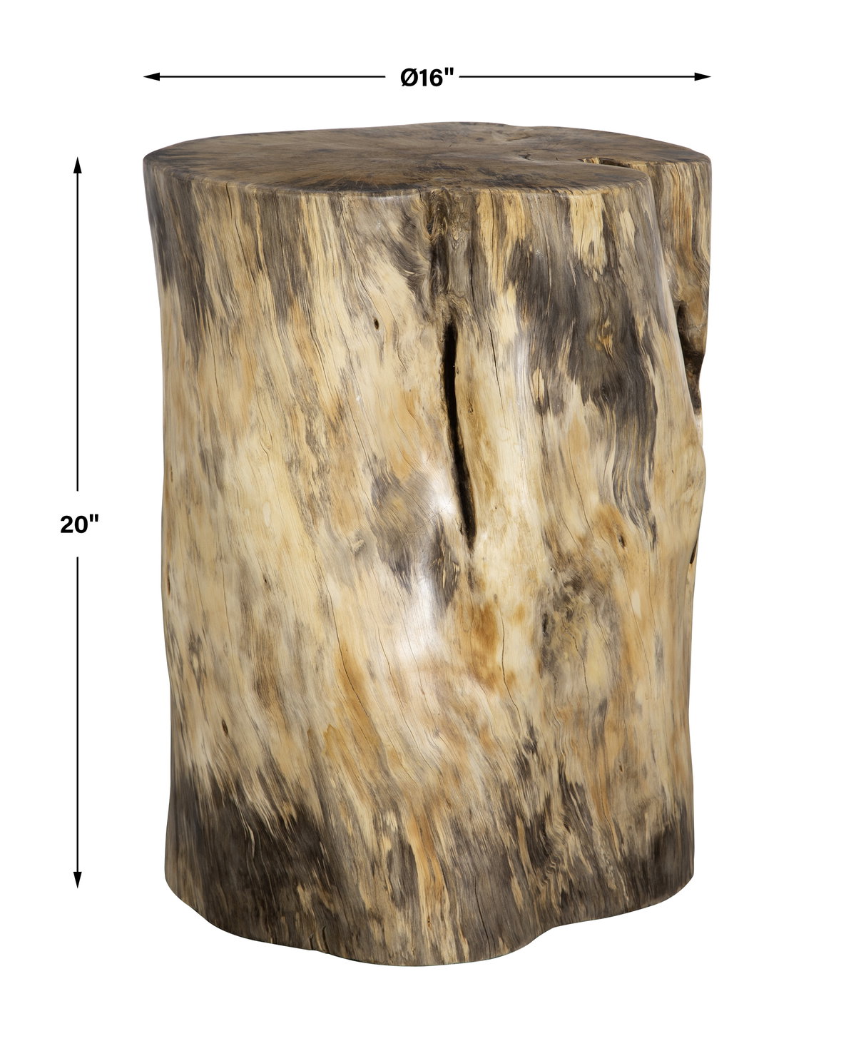 Habitat Natural Accent Stool, Counter & Bar Stool by Uttermost, 16" width x 20" height x 16" depth View 3