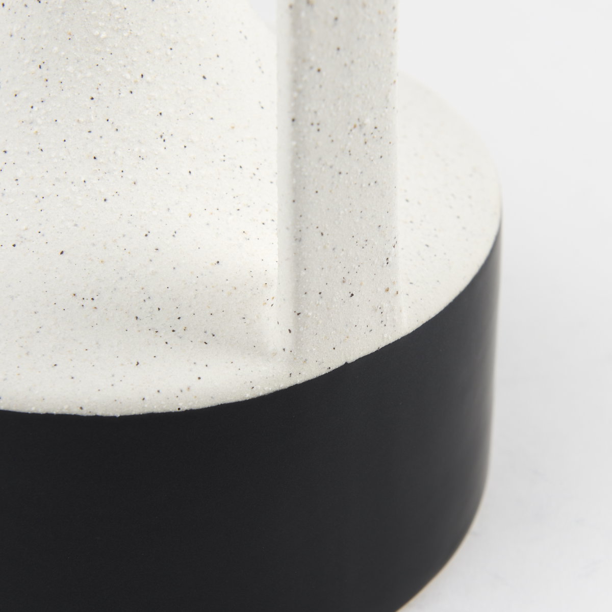 Burton 11.6H Medium White and Black Ceramic Jug Vase, Decorative Jar by Mercana, 6.89" length x 6.89" width x 10.04" height View 9