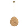 Kauri 1 Light Wooden Bead Pendant, Mini Light Pendant by Uttermost, 18" width x 20" height x 18" diameter x 18" depth thumbnail 5