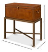 Remington Leather Box On Stand, by Sarreid, 1' length x 2' width x 2' height thumbnail 12