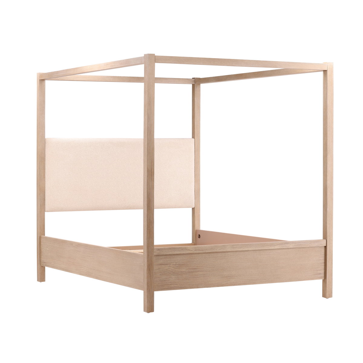 Emmalyn Bed King Light Warm Wash, by Dovetail, 80.5" width x 90" height x 85.71" depth View 3
