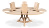 Casual Jupe Dining Table Bleached Oak M, by Sarreid, 4'7" length x 4'7" width x 2'6" height thumbnail 10