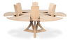 Casual Jupe Dining Table,Bleached Oak,M, by Sarreid, 55" length x 55" width x 30" height thumbnail 10