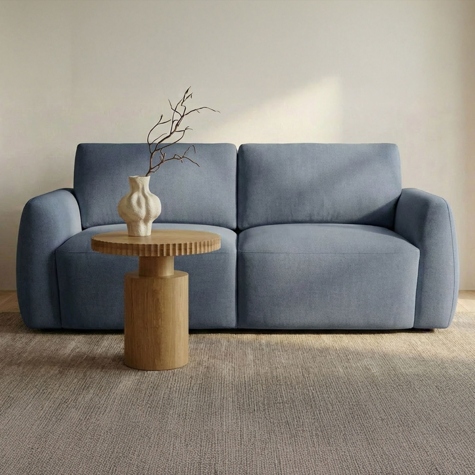 Callie Sofa 68 In. Slate Blue, Sofas & Sectional by Moe's Home, 68" width x 35.4" height x 39.4" depth View 7