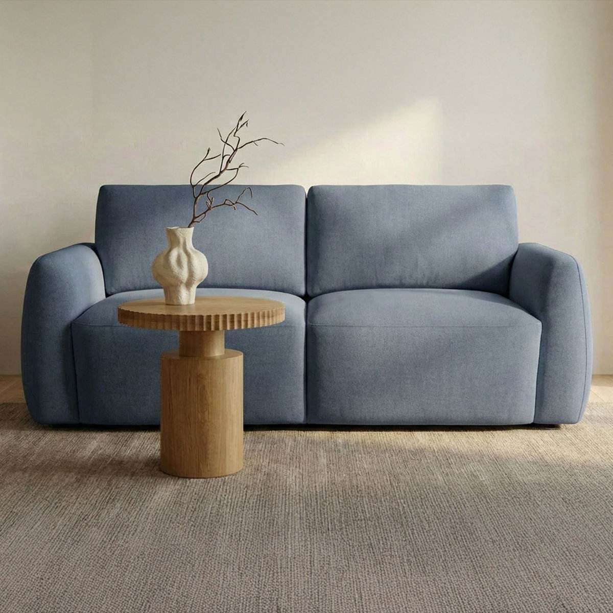 Callie Sofa 68 In. Slate Blue, Sofas & Sectional by Moe's Home, 68" width x 35.4" height x 39.4" depth View 7