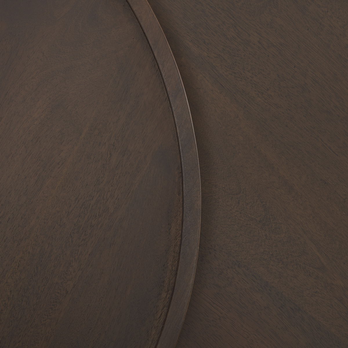 Takoda Dark Brown Wood Tapered Drum Nesting Coffee Tables, by Mercana, 36" length x 36" width x 14" height View 12