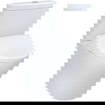 Online Designer Bathroom Aquia IV 0.9 / 1.28 GPF Dual Flush Two Piece Elongated Toilet with Washlet+ S7 Bidet Seat, Dynamax Tornado Auto Flush, PREMIST, and CEFIONTECT Glaze