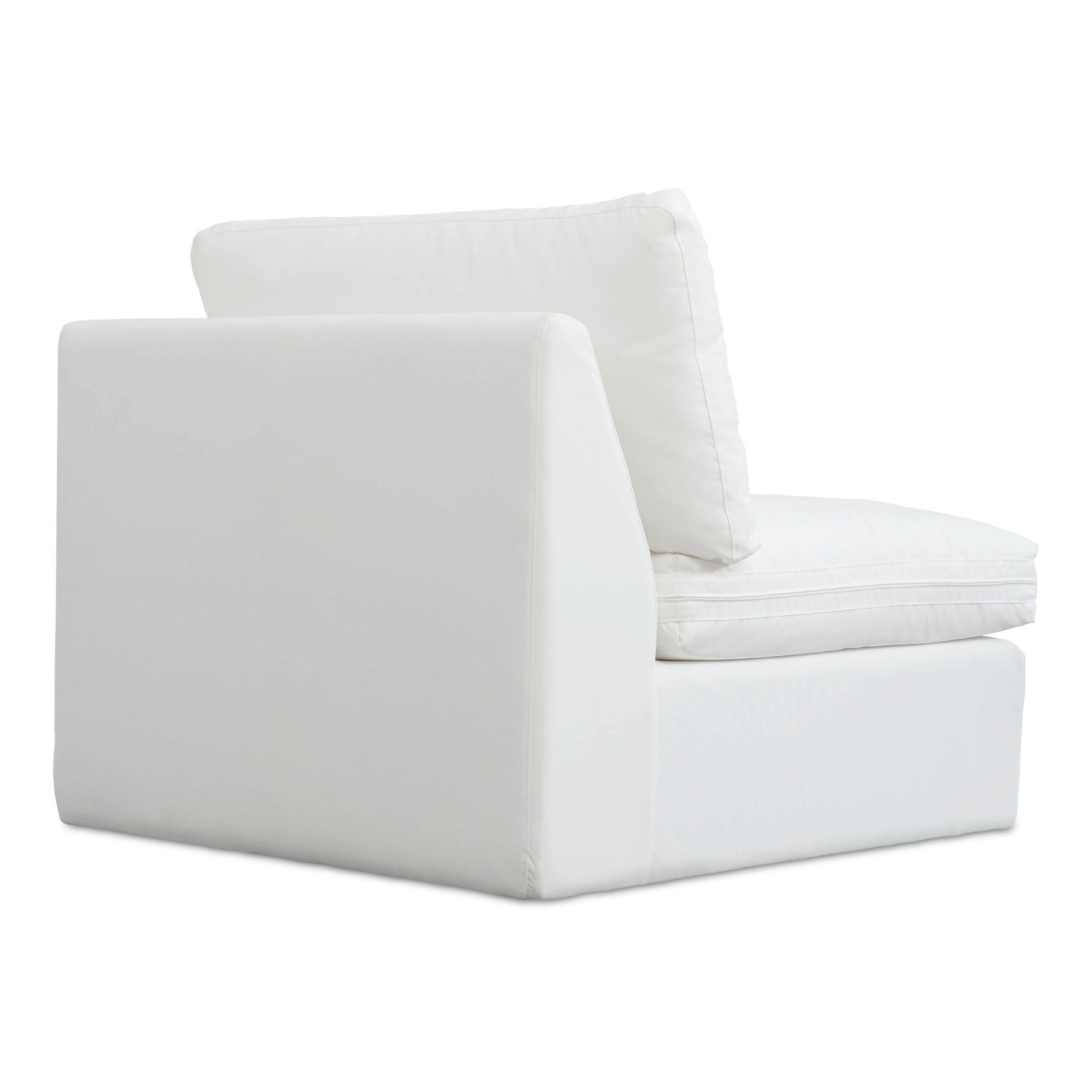 Miles Outdoor Corner White, Outdoor Chair by Moe's Home, 3'4" width x 2'11.8" height x 3'4" depth View 3