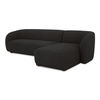 Faye Right Sectional Black Boucle, Sectional Sofa by Moe's Home, 112" width x 29.8" height x 59.65" depth thumbnail 2