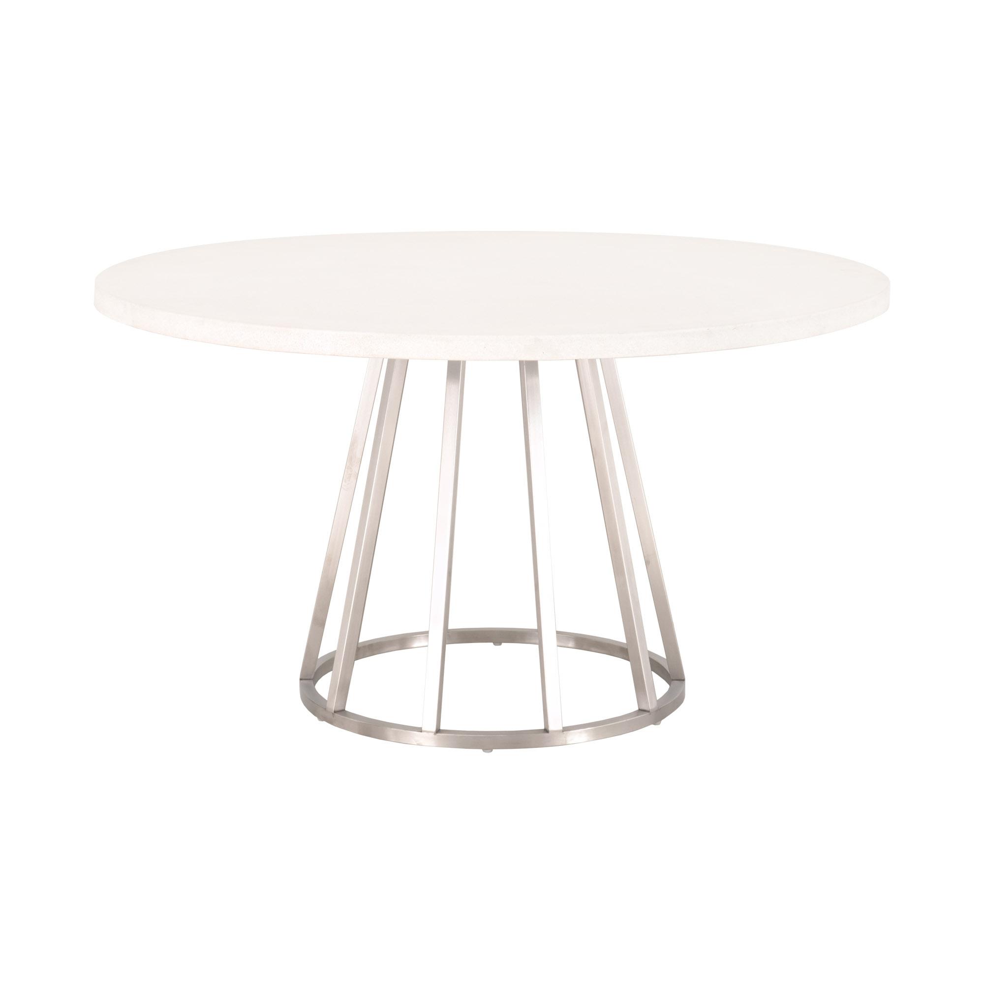 Turino 54' Round Dining Table Concrete Top large image 