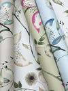 Dream Blossom Taupe & Aqua Wallpaper thumbnail 4