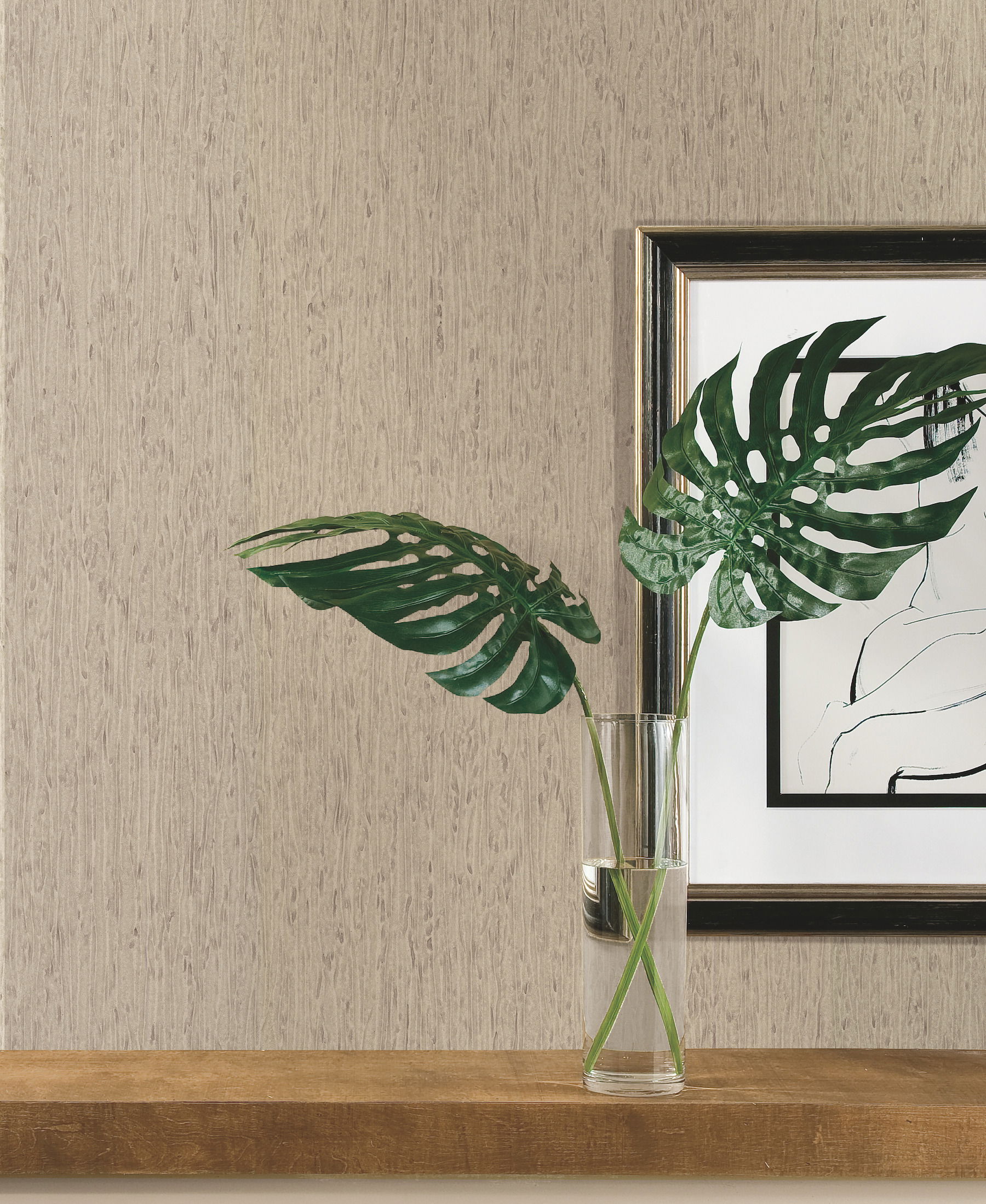 Rugged Bark Linen Wallpaper large image 
