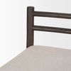 Sam Dark Brown Wood with Cream Fabric Counter Stool thumbnail 6