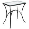 Alayna Black Metal & Glass End Table thumbnail 4