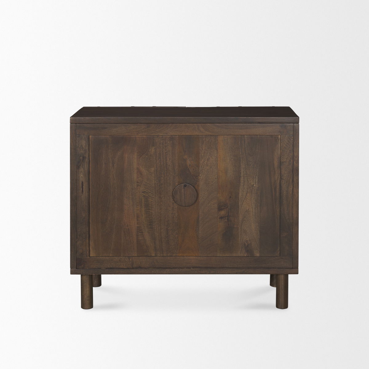 Heera Dark Brown Diamond Motif with Shelf Accent Cabinet, Cabinets & Chest by Mercana, 36" length x 16.25" width x 32" height View 6