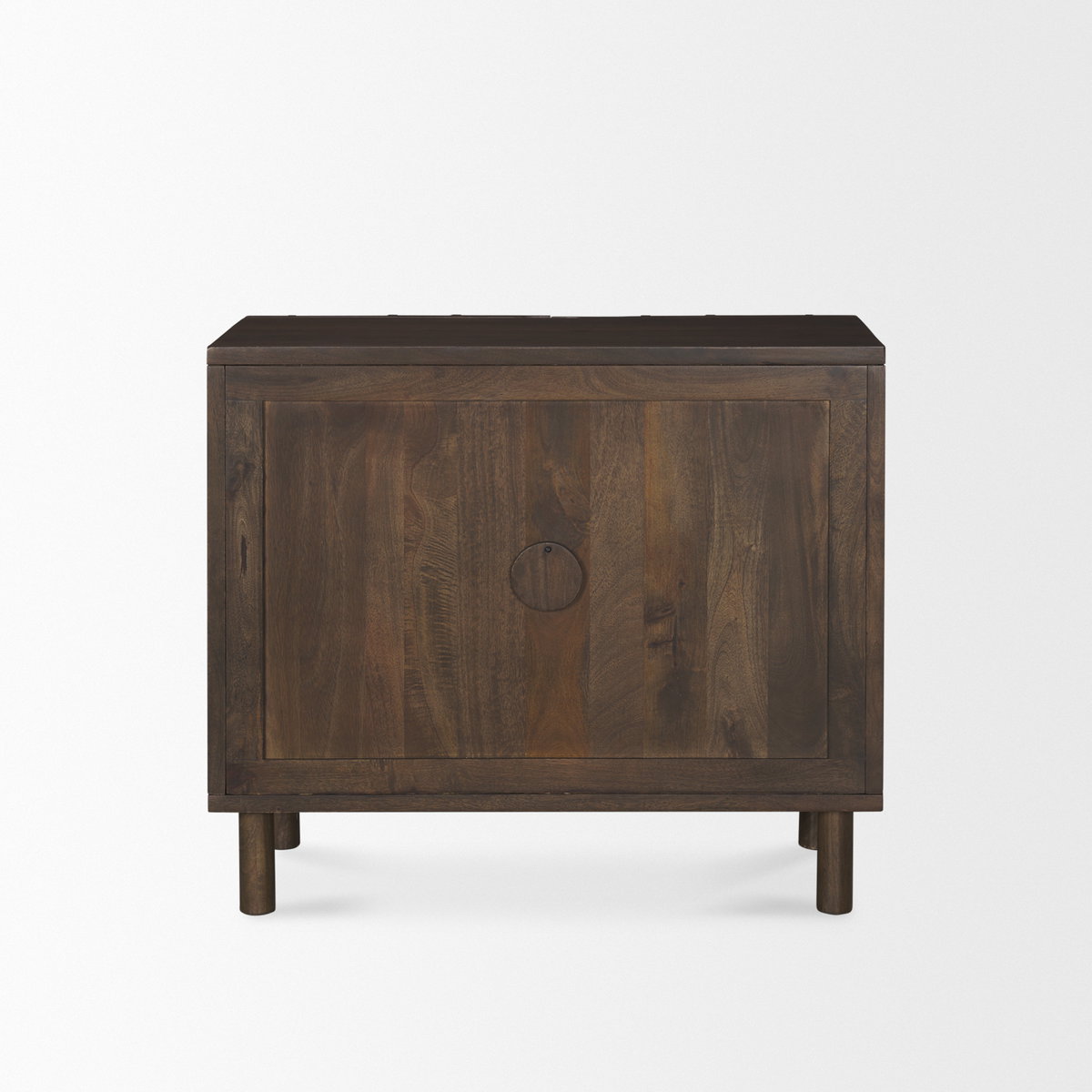 Heera Dark Brown Diamond Motif with Shelf Accent Cabinet, Cabinets & Chest by Mercana, 36" length x 16.25" width x 32" height View 6