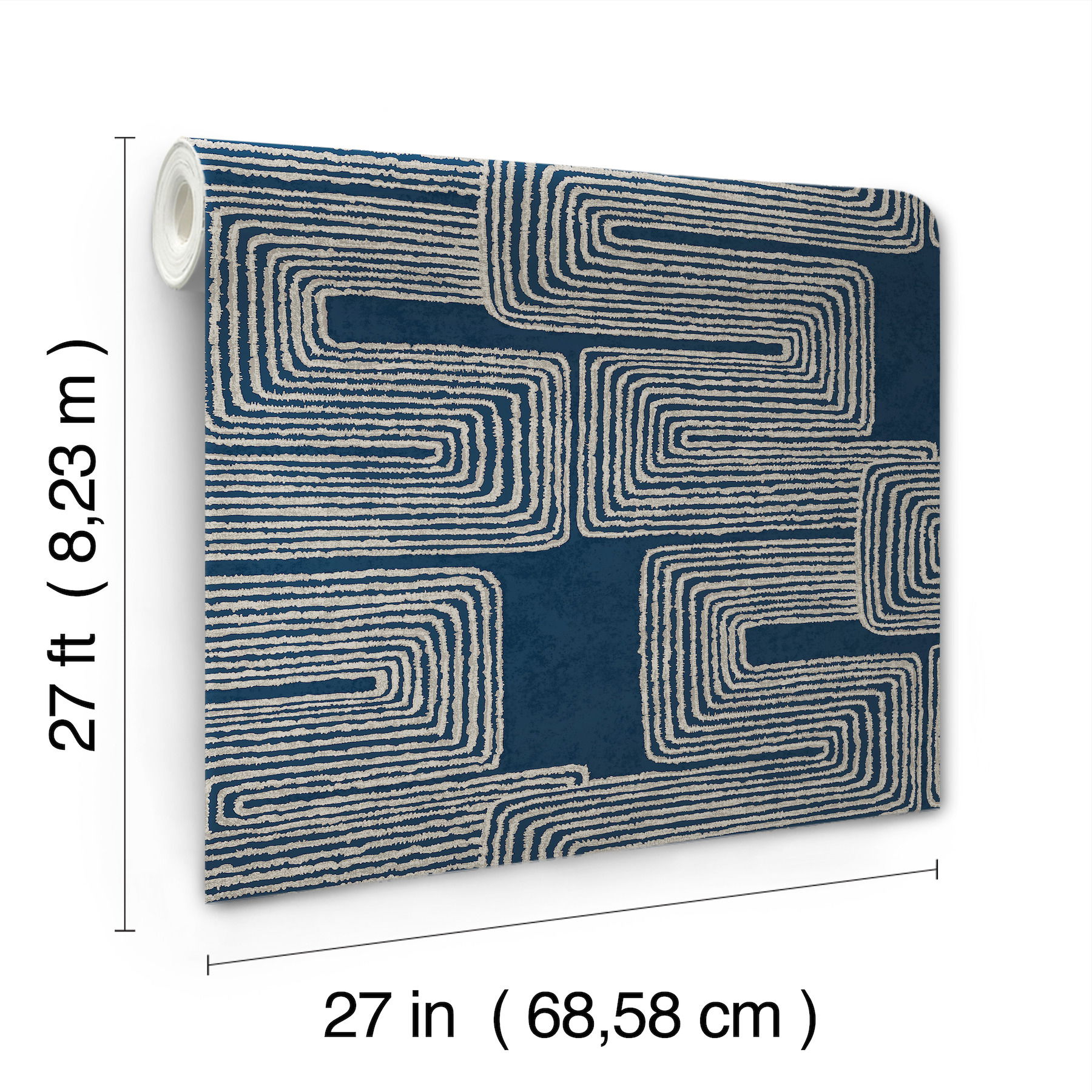 Zulu Thread Midnight & Silver Wallpaper large image 