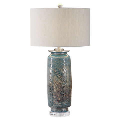 Olesya Swirl Glass Table Lamp