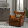 Bugatti Leather Swivel Chair  Cuba Brown, by Sarreid, 2'5" length x 2'8" width x 2'9" height thumbnail 14