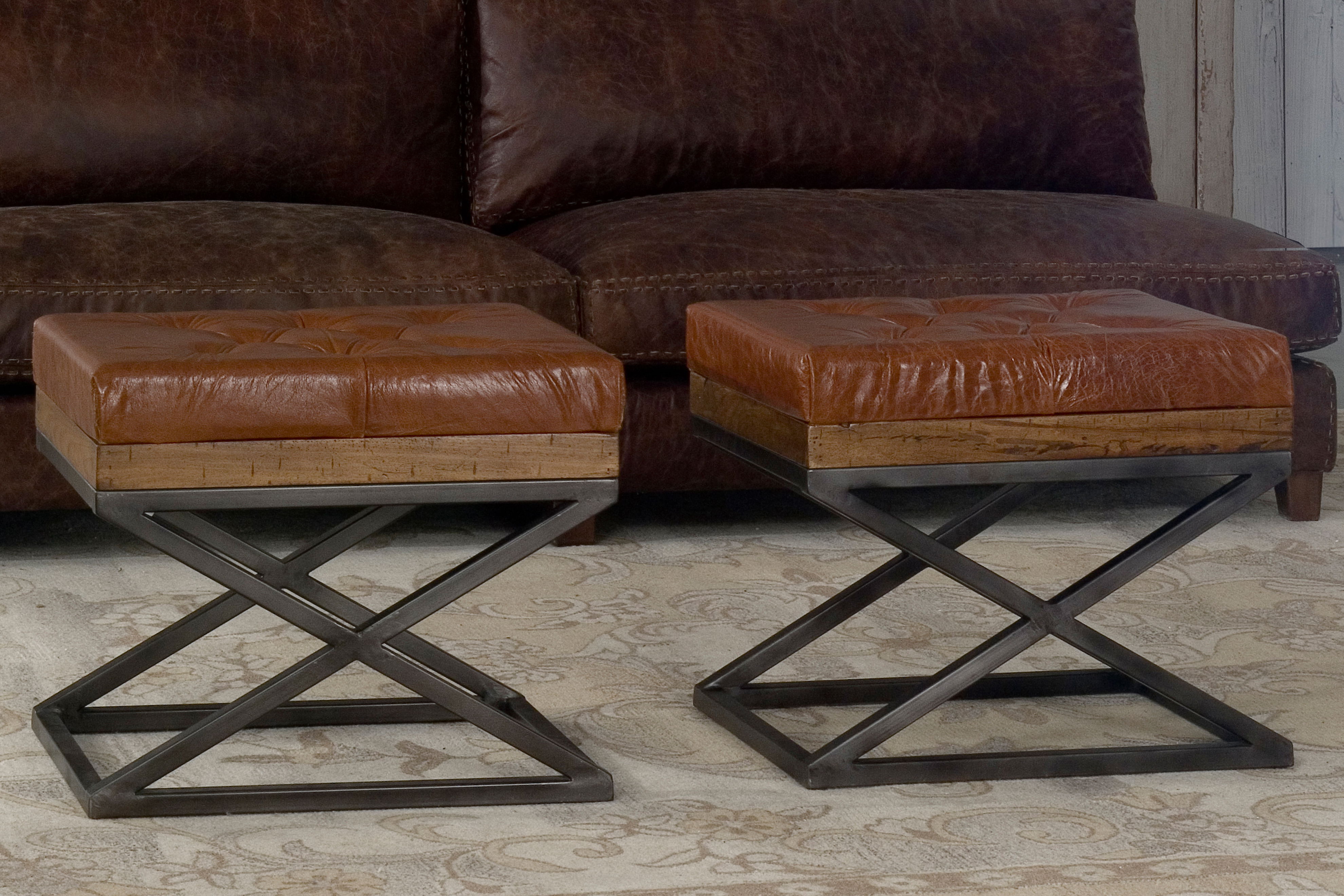 Leather Cushion Bench large image 