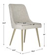 Bramwell Gray Dining Chair, by Uttermost, 21" width x 34" height x 22.5" depth thumbnail 3