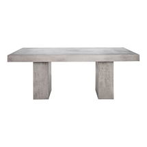 Online Designer Patio Block Leg Outdoor Dining Table,Cement,