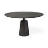 Maxwell 54' Brown Solid Wood Top Brown Metal/Wood Base Dining Table thumbnail 0