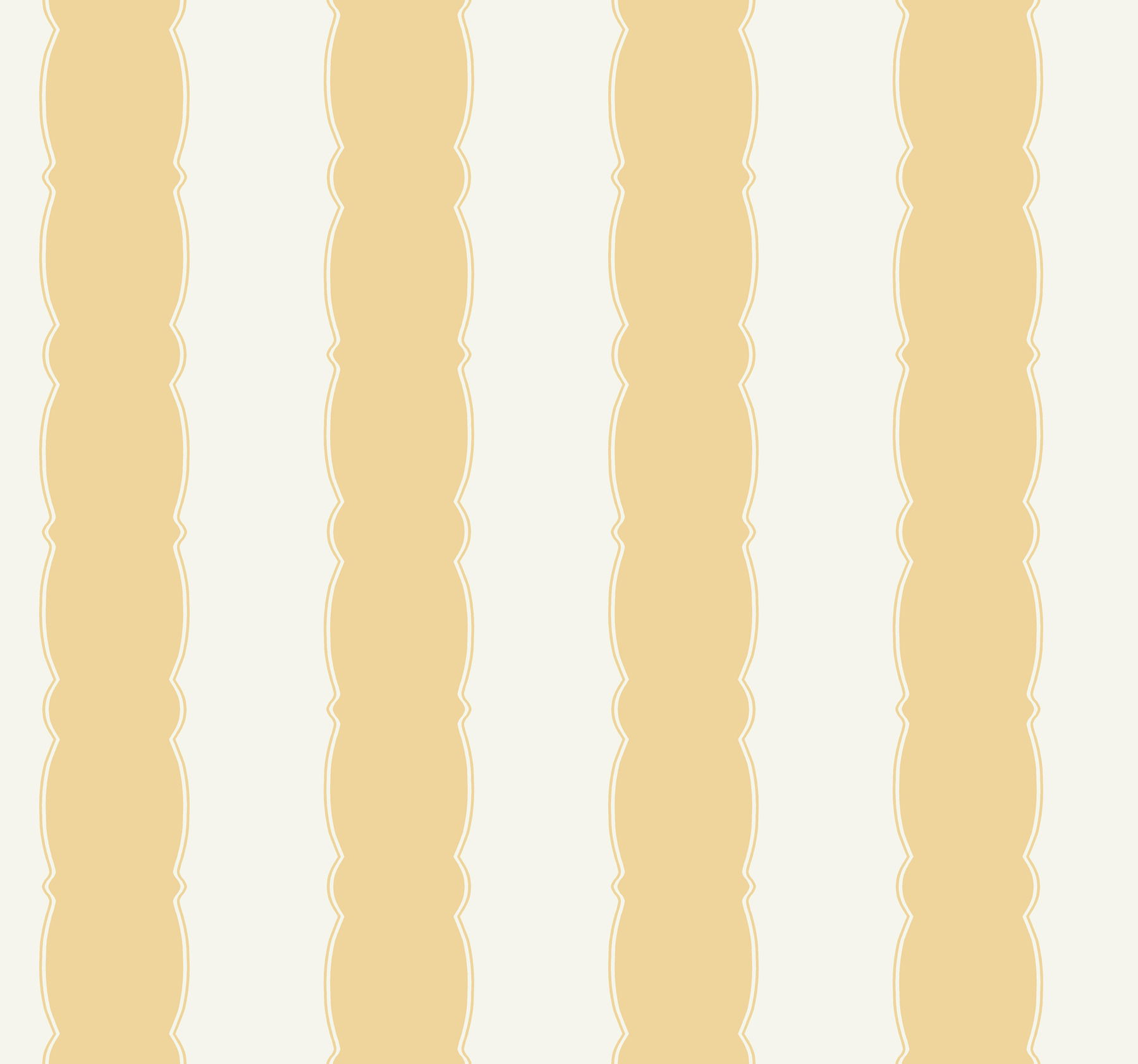 Scalloped Stripe Yellow Wallpaper large image 