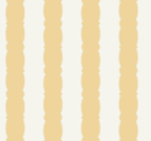 Scalloped Stripe Yellow Wallpaper