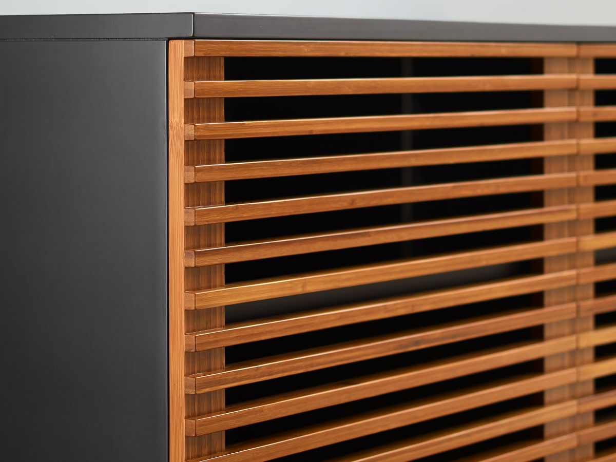 48' Rowan Media Center, Amber, Media Console by Greenington, 48.5" length x 20" width x 27.75" height View 3