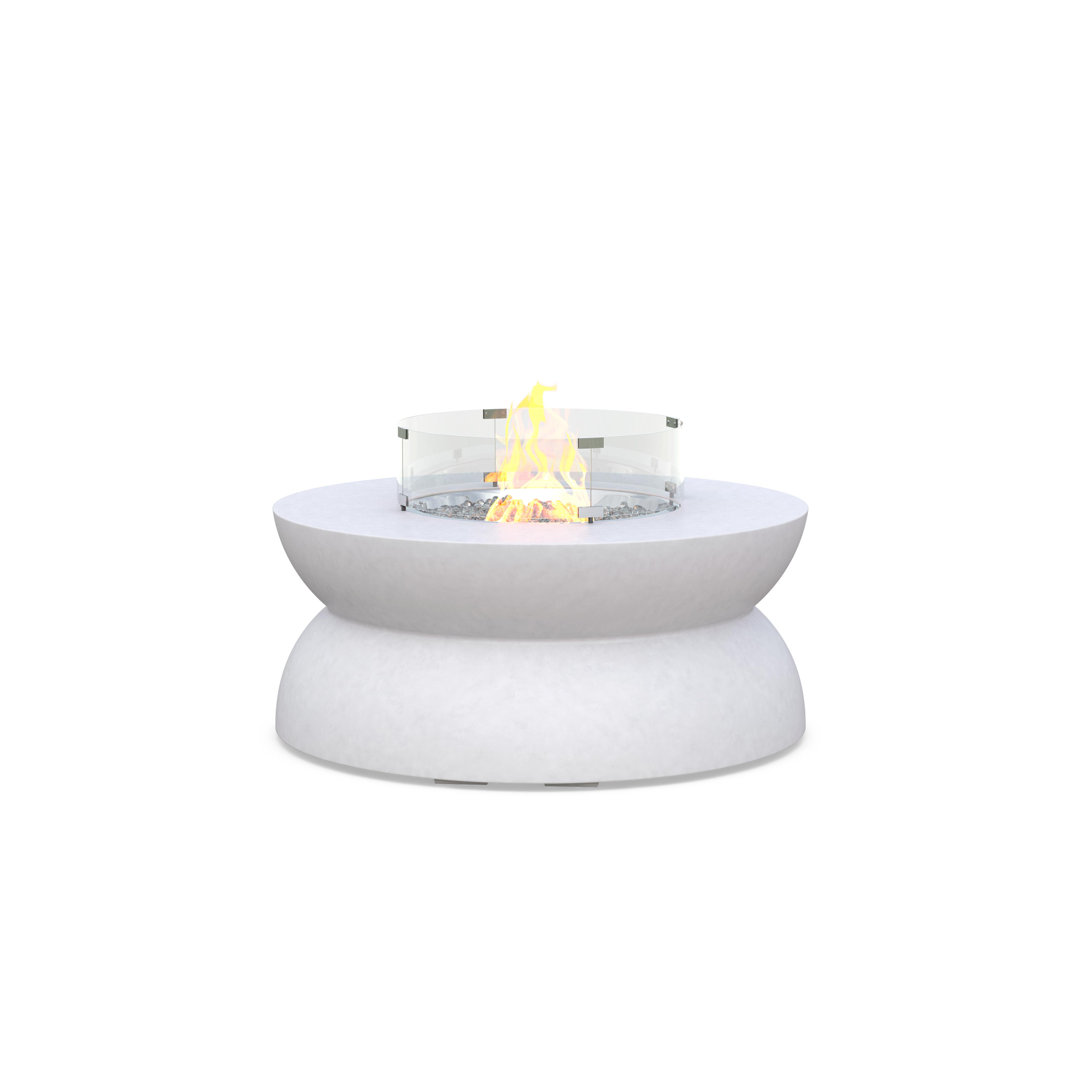 Cabo 17' H x 41' W Concrete Propane Outdoor Fire Pit Table large image 