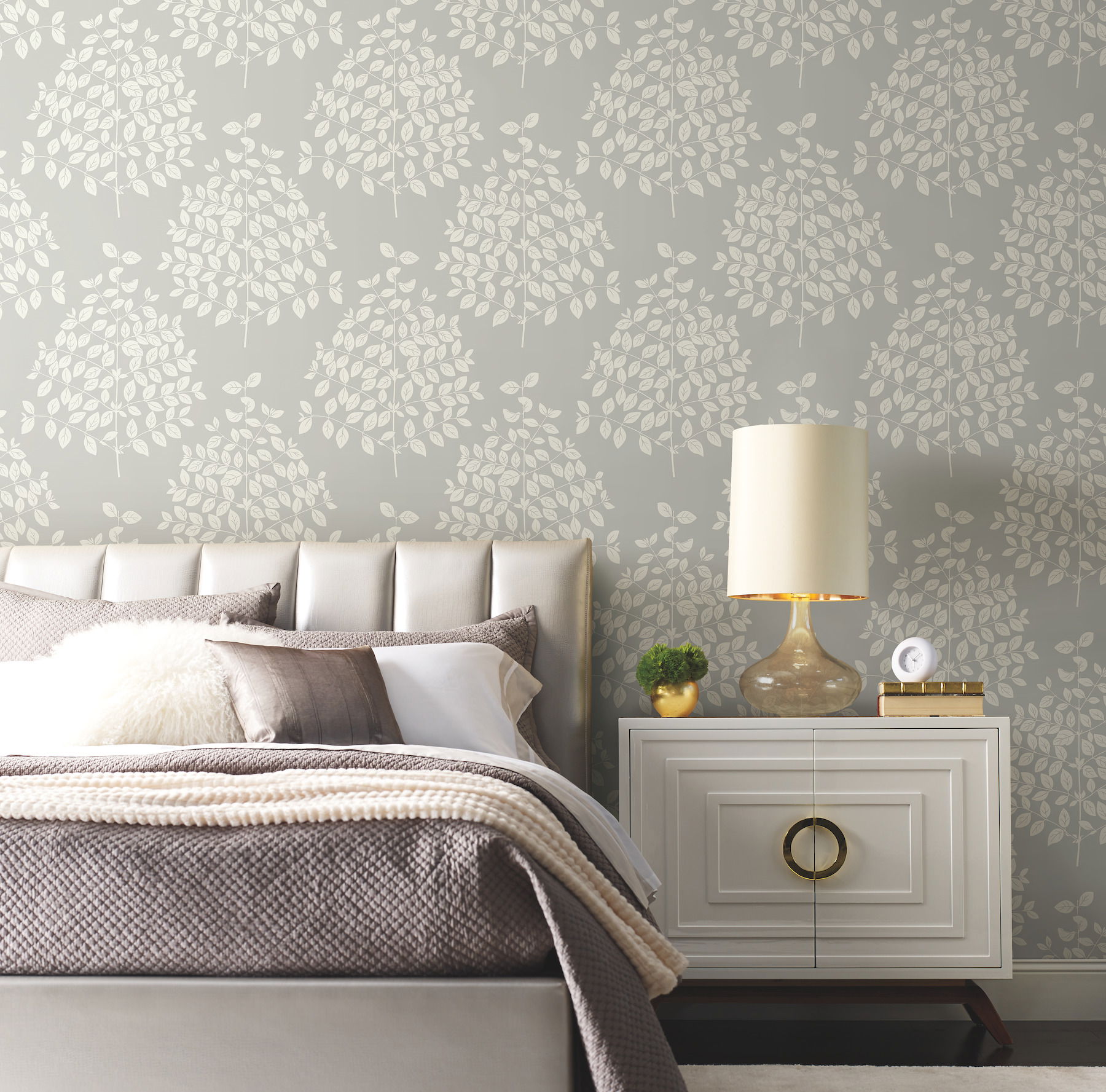 Tender Pearl Grey Wallpaper, by York Wall, 27' length x 2'3" width x 0.02" depth View 3