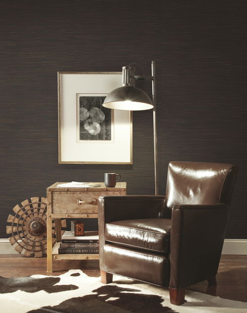 Inked Grass Charcoal Wallpaper