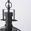 Leighton II 15x20 Black Metal Spherical Pendant Light thumbnail 6