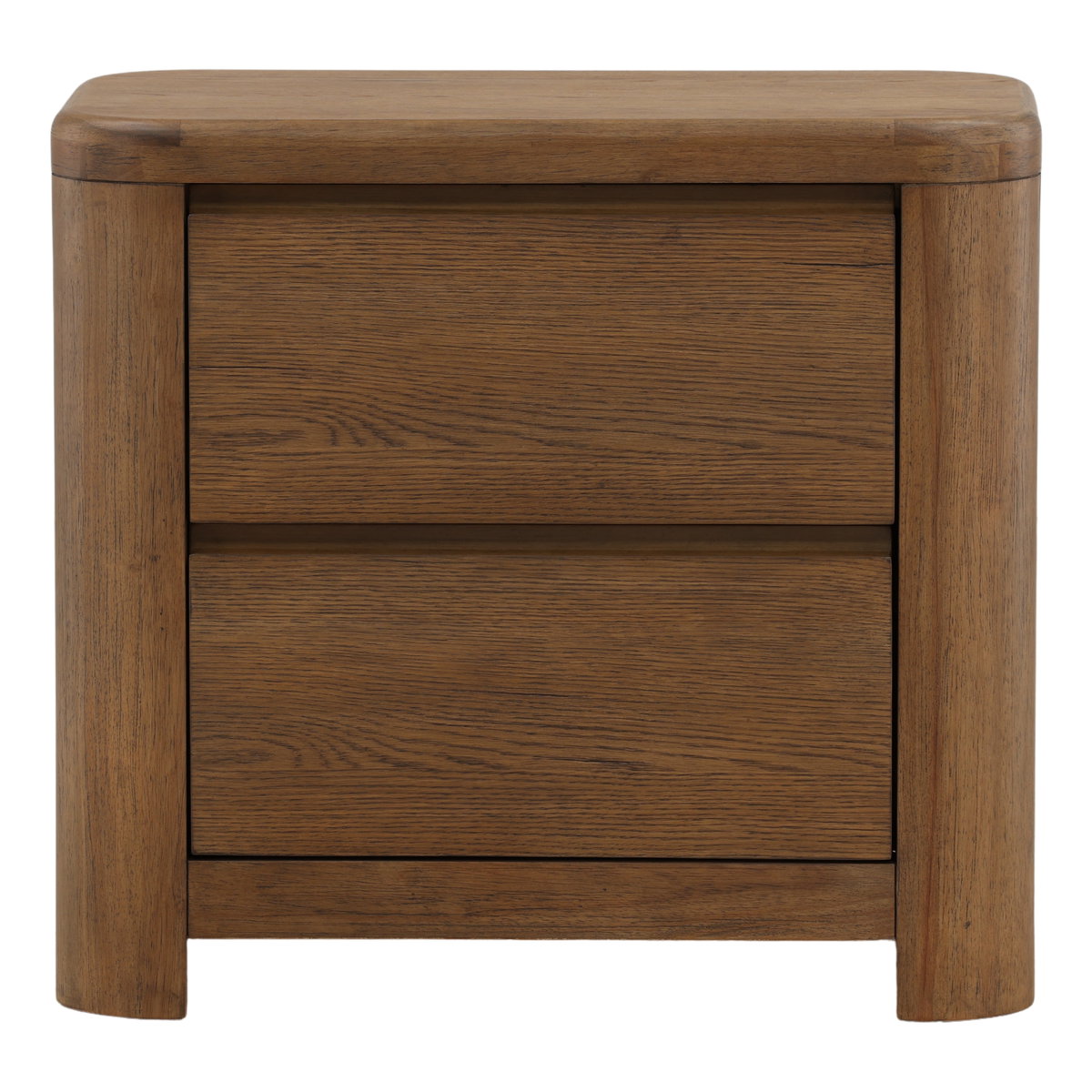Chadwick Nightstand Brown, by Dovetail, 28" width x 25.6" height x 17.7" depth View 2