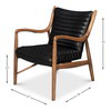 Singletary Leather Chair  Onyx Black, by Sarreid, 2'4" length x 2'3" width x 2'8" height thumbnail 15
