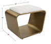 Hoop Small Gold Bench, Furniture by Uttermost, 23.75" width x 19.25" height x 15.75" depth thumbnail 3