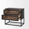 Sloan Black Wood with Black Metal Frame Side Table thumbnail 6