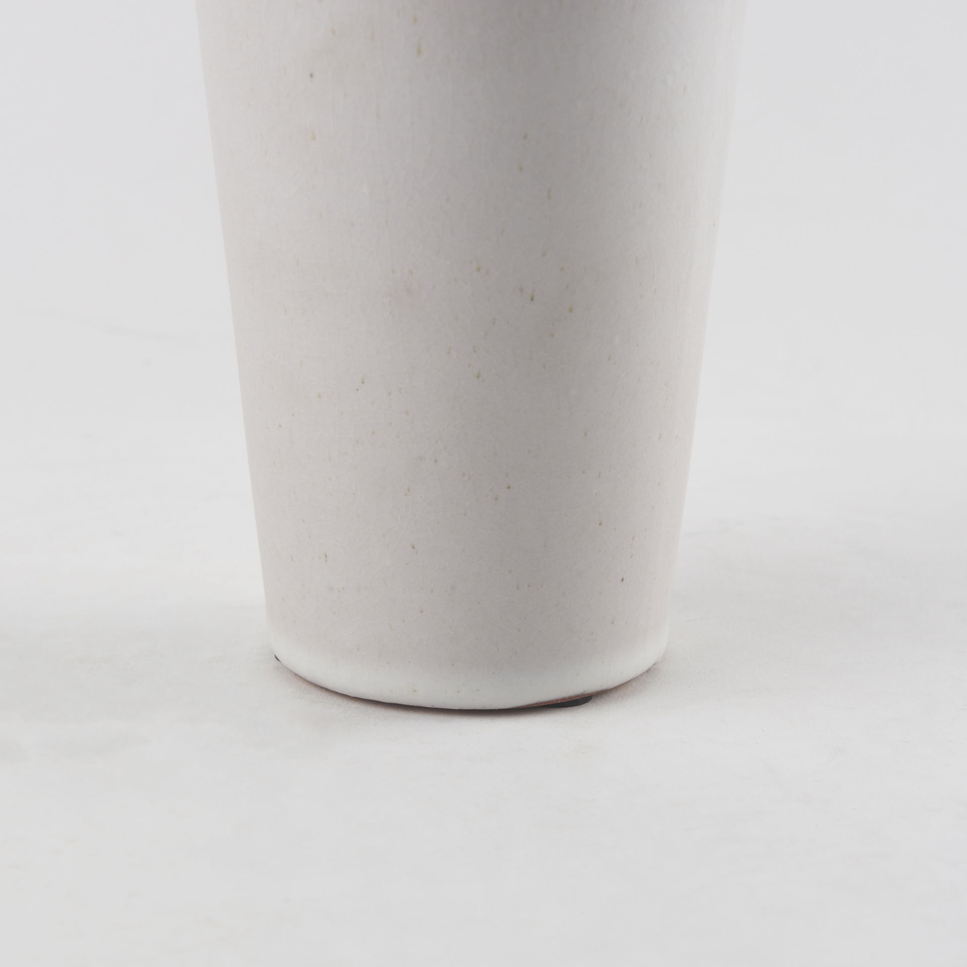 Esme  Whitewashed Ceramic Vase, by Mercana, 4.53" length x 4.53" width x 10.43" height View 8