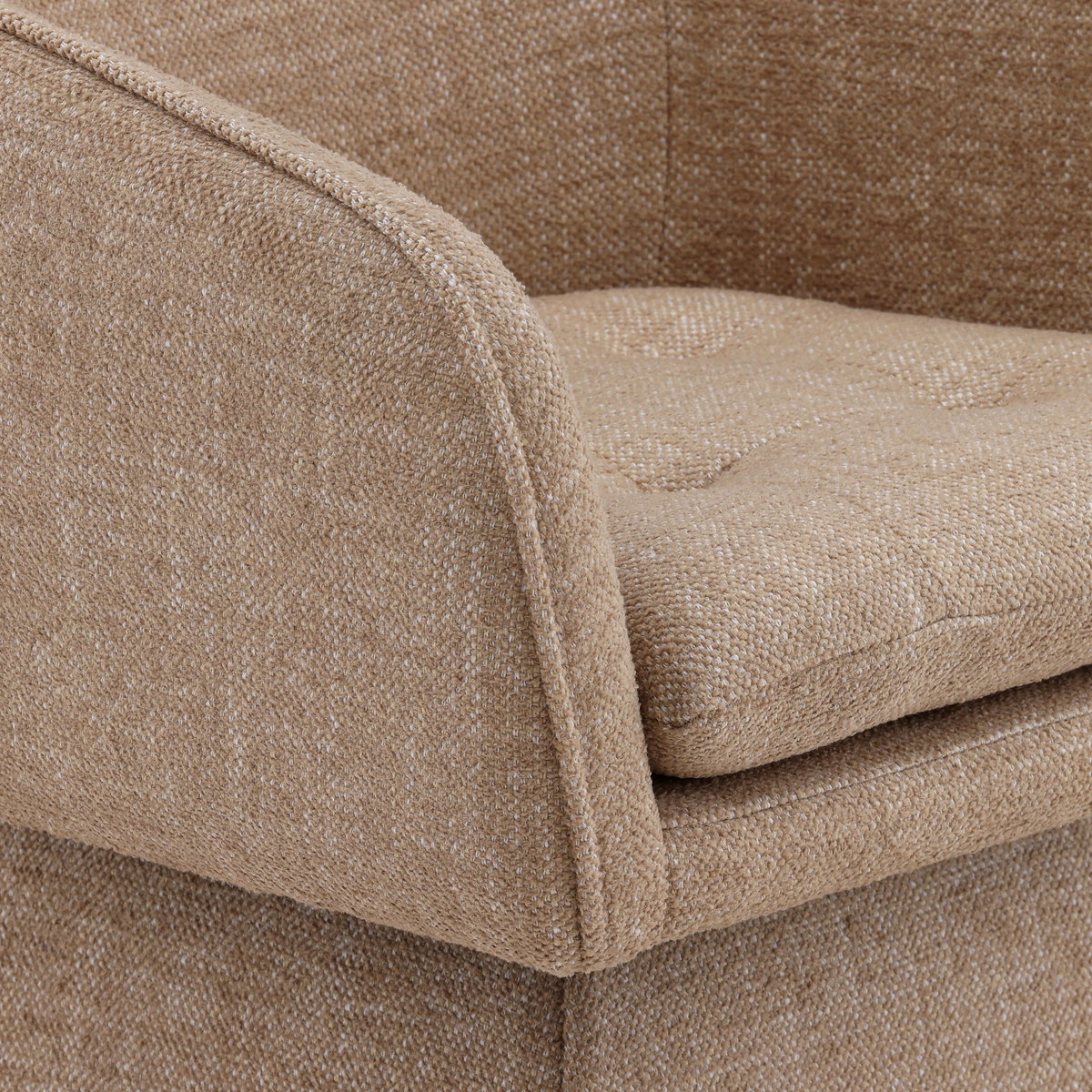 Jonie Swivel Chair Camel, Dining Chair by Dovetail, 25.25" width x 29.25" height x 23" depth View 6