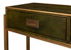 Shagreen Console Table  Leaf, by Sarreid, 1'2" length x 5'4" width x 2'10" height thumbnail 11