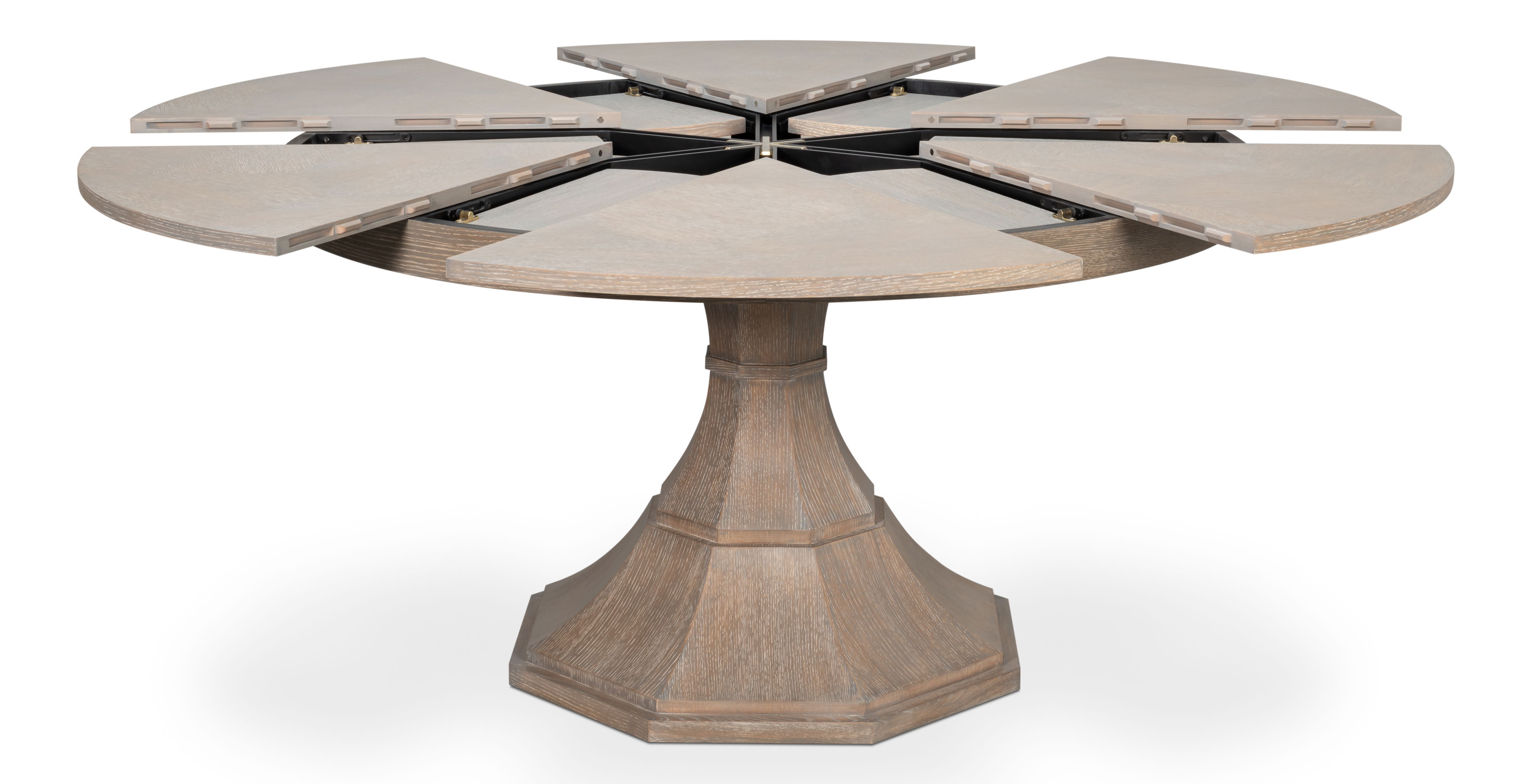 Giselle Jupe Table,Med,Moonskin, Dining Table by Sarreid, 55" length x 55" width x 30" height View 2