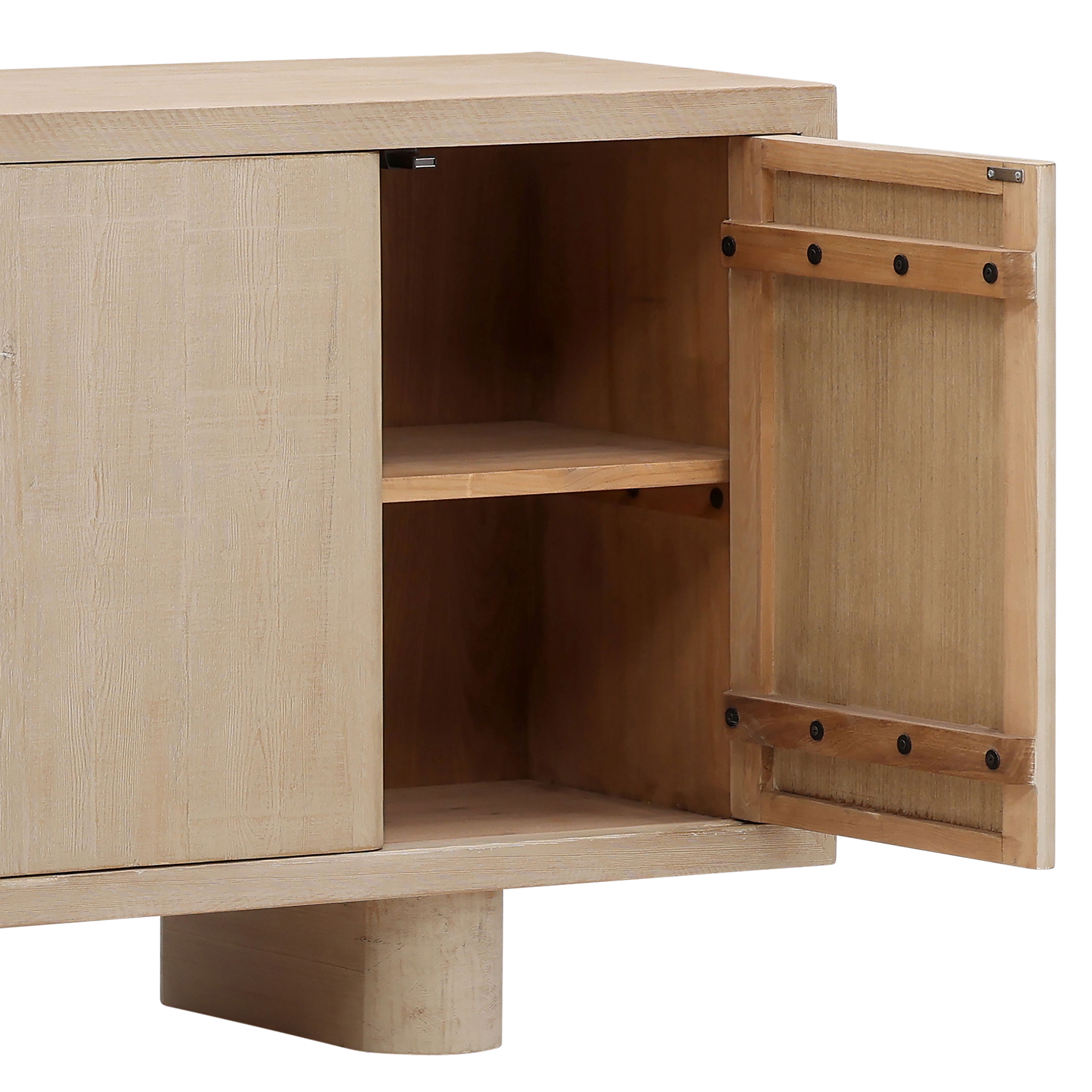 Thalia Sideboard Light Natural, Sideboards & Buffet by Dovetail, 108" width x 33.7" height x 18.1" depth View 6