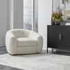 Capra  Art Deco White Swivel Chair thumbnail 3