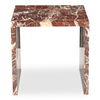 Rosa Accent Table Rosso Levanto Marble, Side & End Table by Moe's Home, 20" width x 20" height x 20" depth thumbnail 1