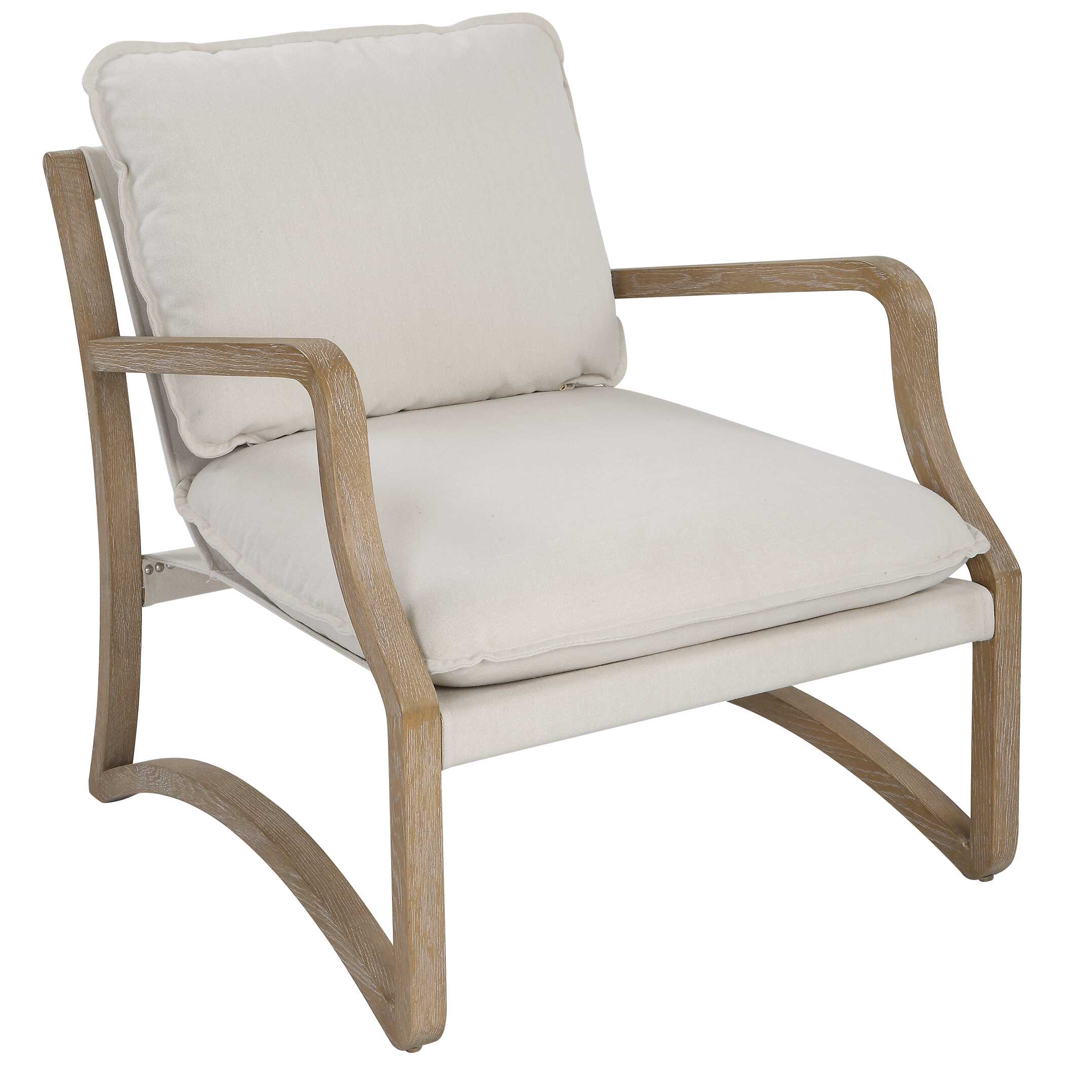 Melora Solid Oak Accent Chair large image 
